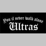 Ultras - You il never walk alone -  pánske tričko (nie mikina!!) s dlhými rukávmi vo farbe " metro " čiernobiely maskáč gramáž 160 g/m2 materiál 100%bavlna